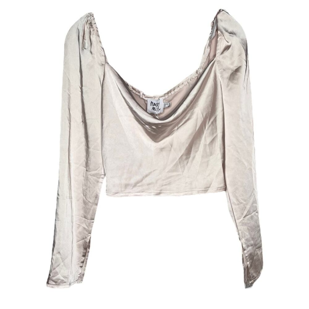 Princess Polly Recycled Polyester Love Song Top Champagne